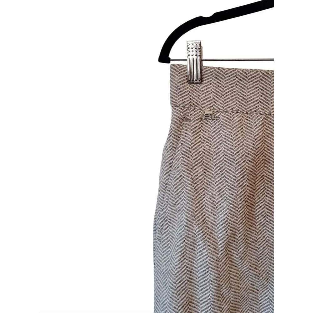 Polo Golf Classic Herringbone Beige Mini Skirt Size M